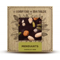 Tablette - chocolat noir - Mendiants - 80g