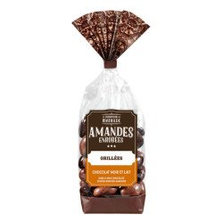 Amandes grillées - chocolat noir & lait -  170g